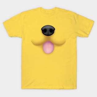 Doggy Face Mask - Golden Retriever T-Shirt